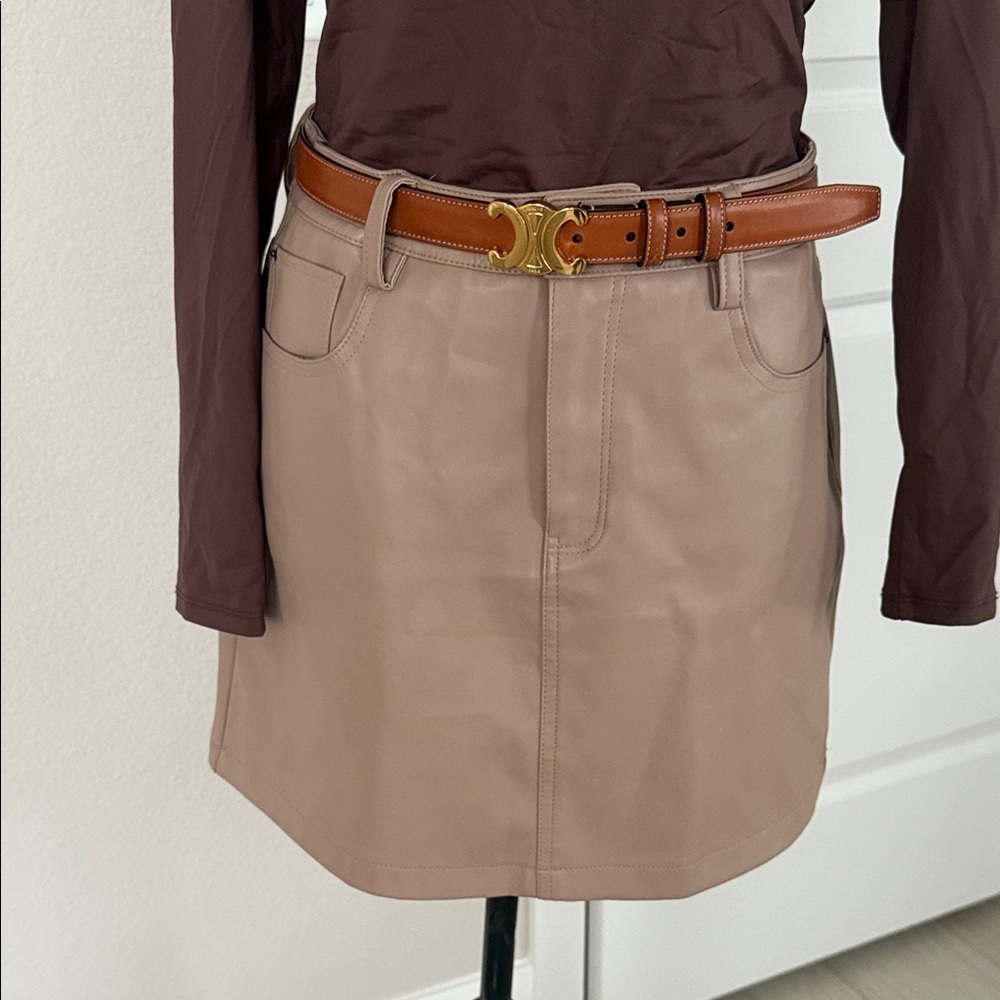 Kensie Tan Mini Skirt